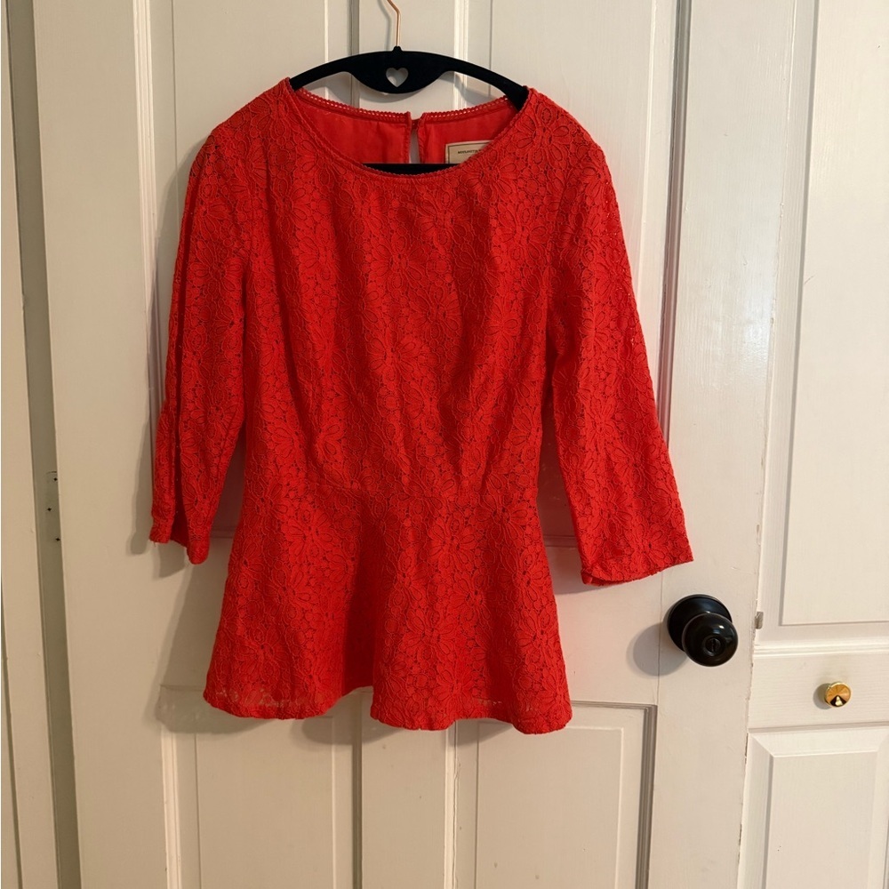 Moulinette Souers (Anthropologie) Peplum-Style Top | Women’s Size 6 | y2k style